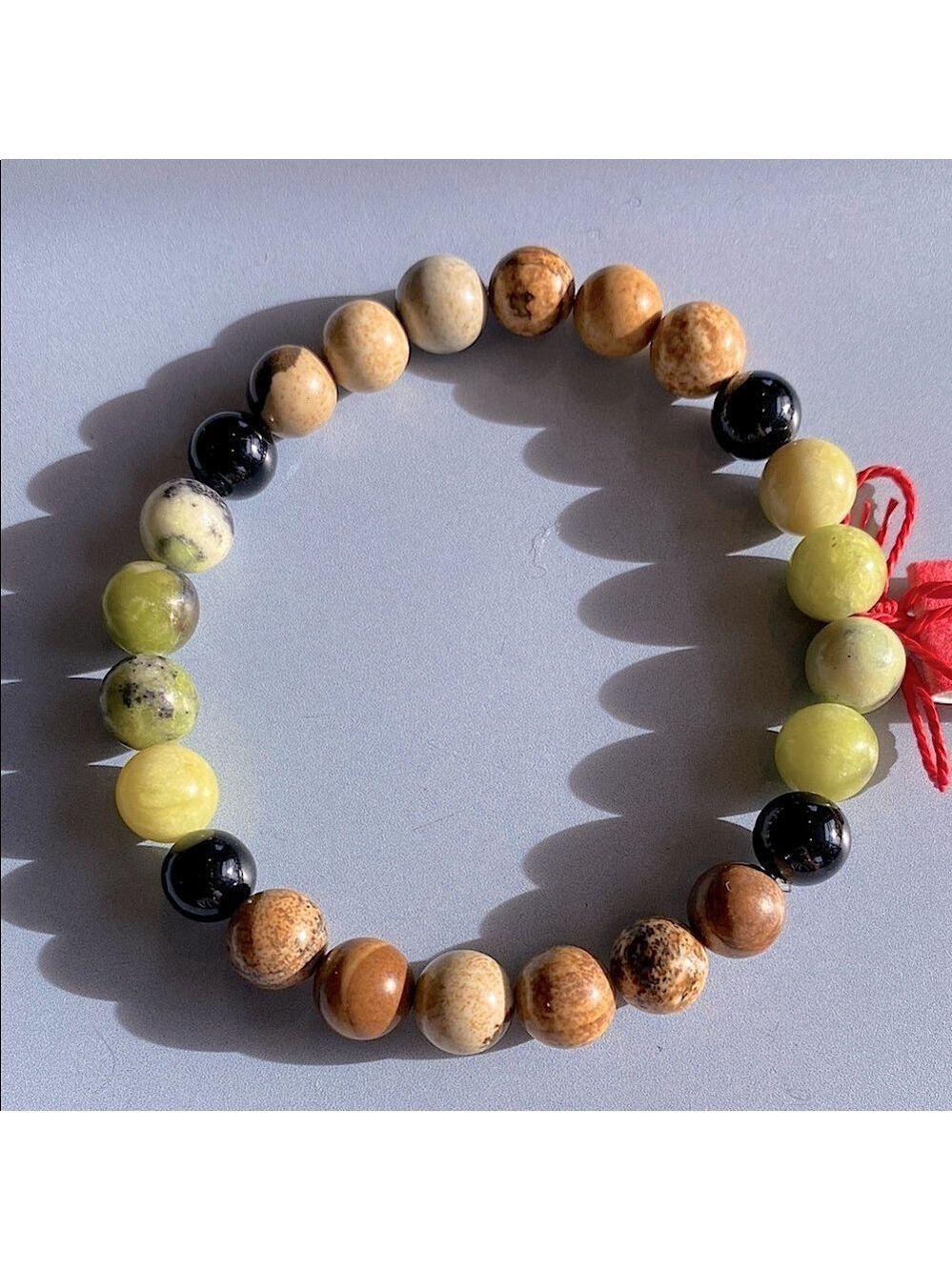 NWT Handcrafted Natural Stone Beaded Bracelet